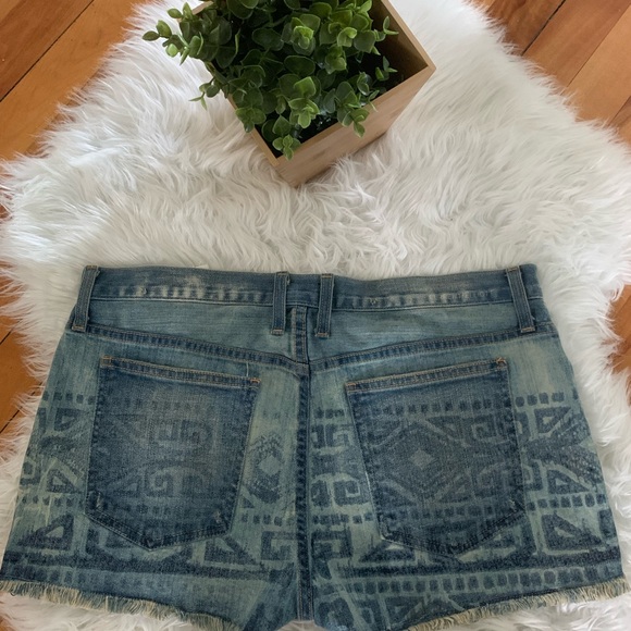 Current/Elliott Tribal Print Boyfriend Shorts - Picture 4 of 6